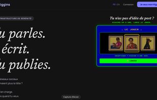 Homepage — "You talk. He writes. You publish." The Joker slot machine gives you content ideas instantly, no sign-up required.
