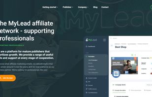 MyLead's home page