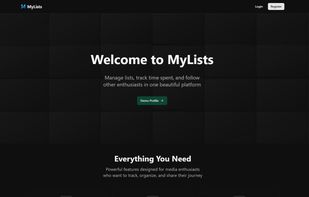 Mylists.info screenshot 1