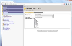 myLittleAdmin screenshot 2