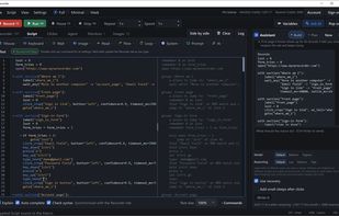 The same macro as text, with a plain-English explanation beside every line
