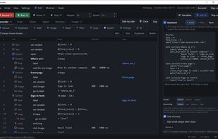  Every step as a row, in sections, with the AI assistant beside it