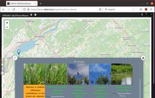 Locate pictures on a map