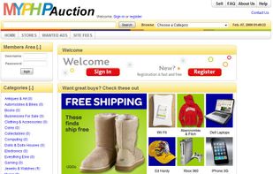 MyPHPAuction screenshot 1