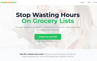 MyRecipeCart Landing Page