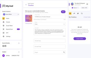 Timelines have privacy control, and can be automatically populated by hashtags.