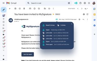 MySignature email tracker