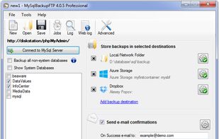 MySqlBackupFTP screenshot 1