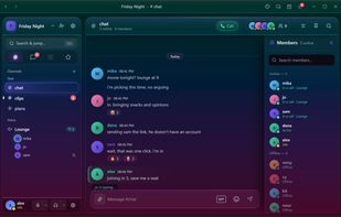 A space with text channels, members and a voice room