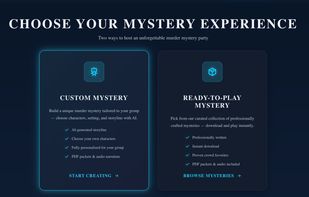 Mystery type selection. 