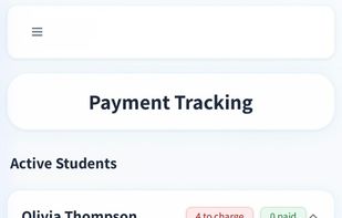 Track paid and unpaid lessons