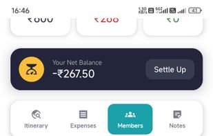 Amount overview for members