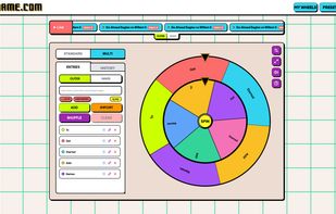 Landing page with the multi wheel.