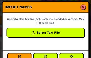 Add txt, css and Google Classroom rosters from the Import button.