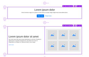 Build layout from predefined block templates