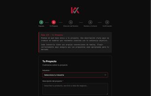 Configuración del proyecto: Cuéntanos sobre tu industria y mercado objetivo para generar propuestas con contexto real.