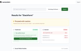 NameClaim screenshot 1