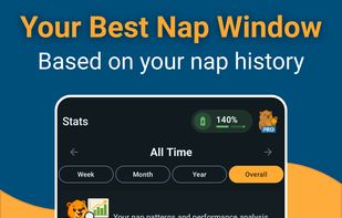 Take naps, generate data locally, and gain insights based on your nap ratings and duration.