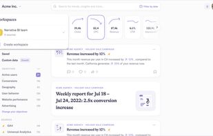 Narrative BI screenshot 1