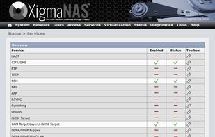 XigmaNAS screenshot 2