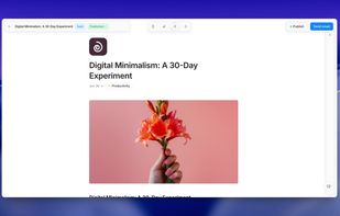 Posts: Send them as email, share to socials, publish to your hub.