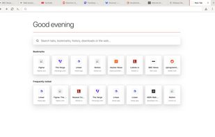 New tab page