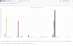 Fleet consumption report chart.