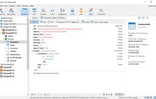 The main screen of Navicat for MongoDB