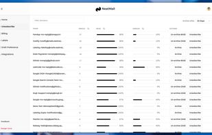 The bulk unsubscribe and auto-archive feature