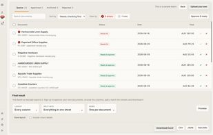 Nectabl checks every document in a batch and shows you which ones need a look.