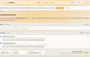 Forward receipts to your Nectabl address and process them when you're ready.
