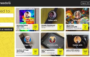 At the needora homepage posts of people needing or selling stuff are listed.