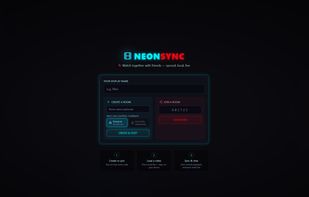 he distraction-free homepage. Jump straight into a synchronized session by creating a new room or entering a 6-character code from a friend.