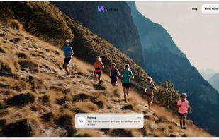 Hero section of Neroia’s website