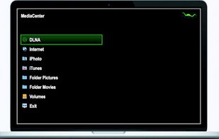 Media center: access local and internet media by remote control, iOS device, trackpad, Magic mouse or keyboard