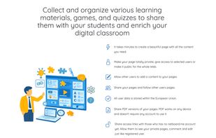 Create interactive learning pages for your lessons and projects