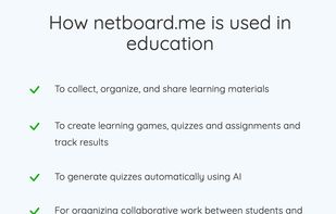 How netboard.me is used in education