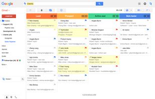 Card-based view of a pipeline