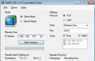 NetIO-GUI screenshot 1