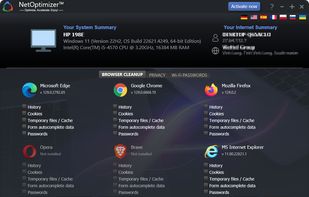 NetOptimizer screenshot 1