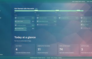 A dashboard card that shows your setup progress and highlights the steps you have already completed.