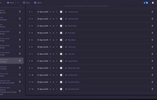 Custom calendar editor