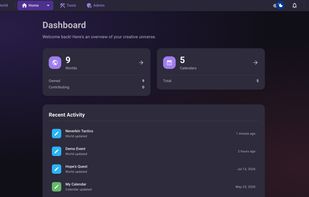 Main dashboard