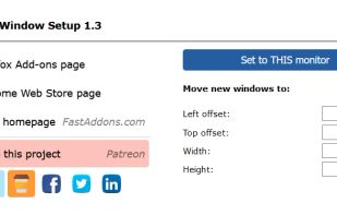 New Window Setup screenshot 1