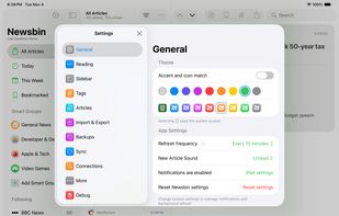 iPadOS Appearance Screen