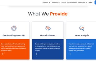 Newsdata API screenshot 1