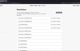 An archive of generated newsletter variants.