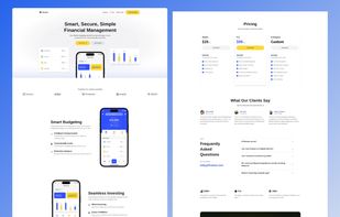 Make a strong, organized first impression with a structured layout and bold headings, feature sections, and clear CTAs.
