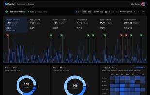 Nexly dashboard in dark mode