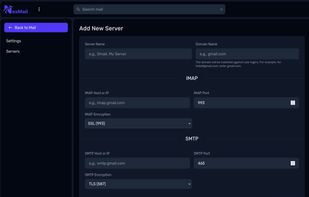 Add/Edit Server page